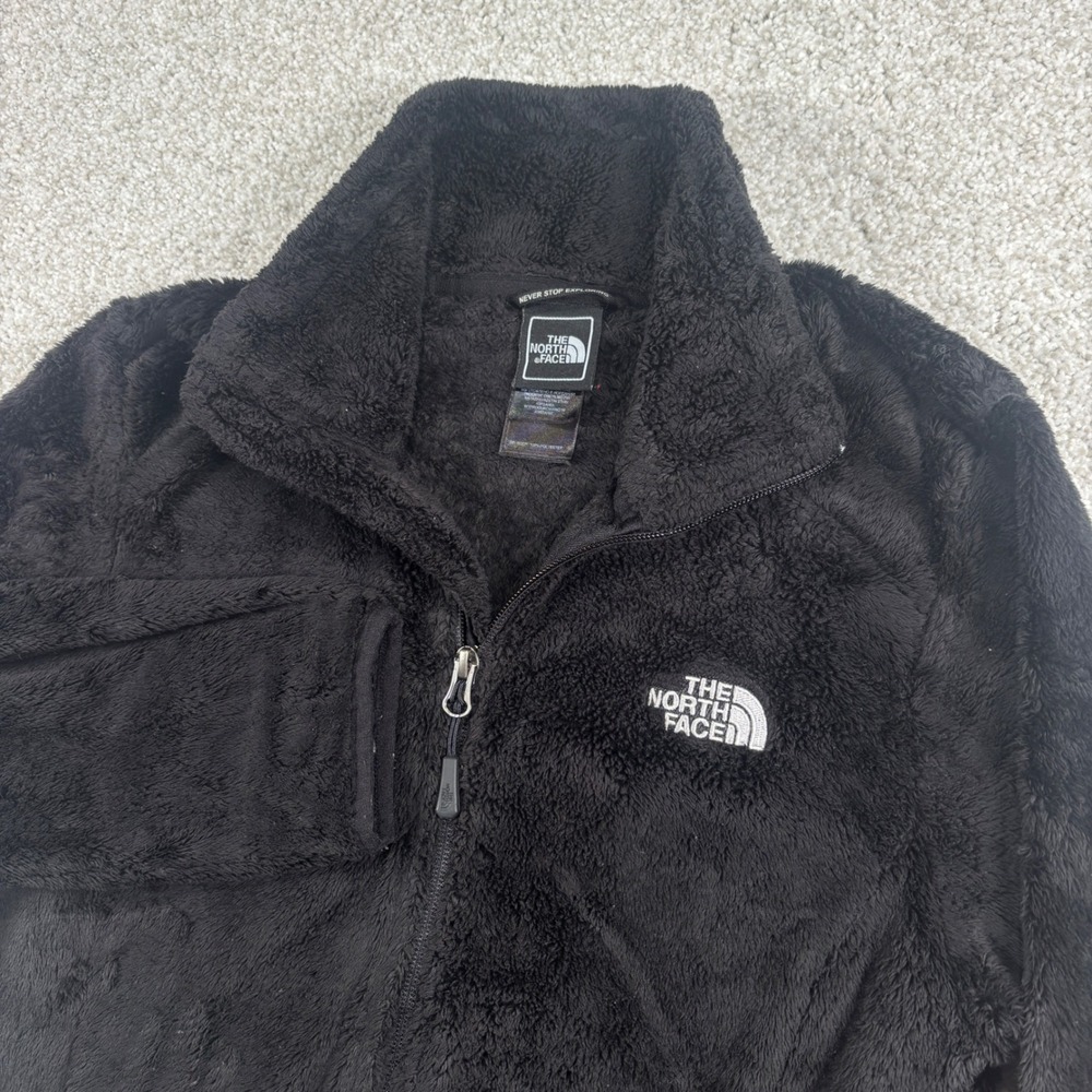 The North Face Osito Fleece Jacket Womens Small Black Full Zip Plush Soft